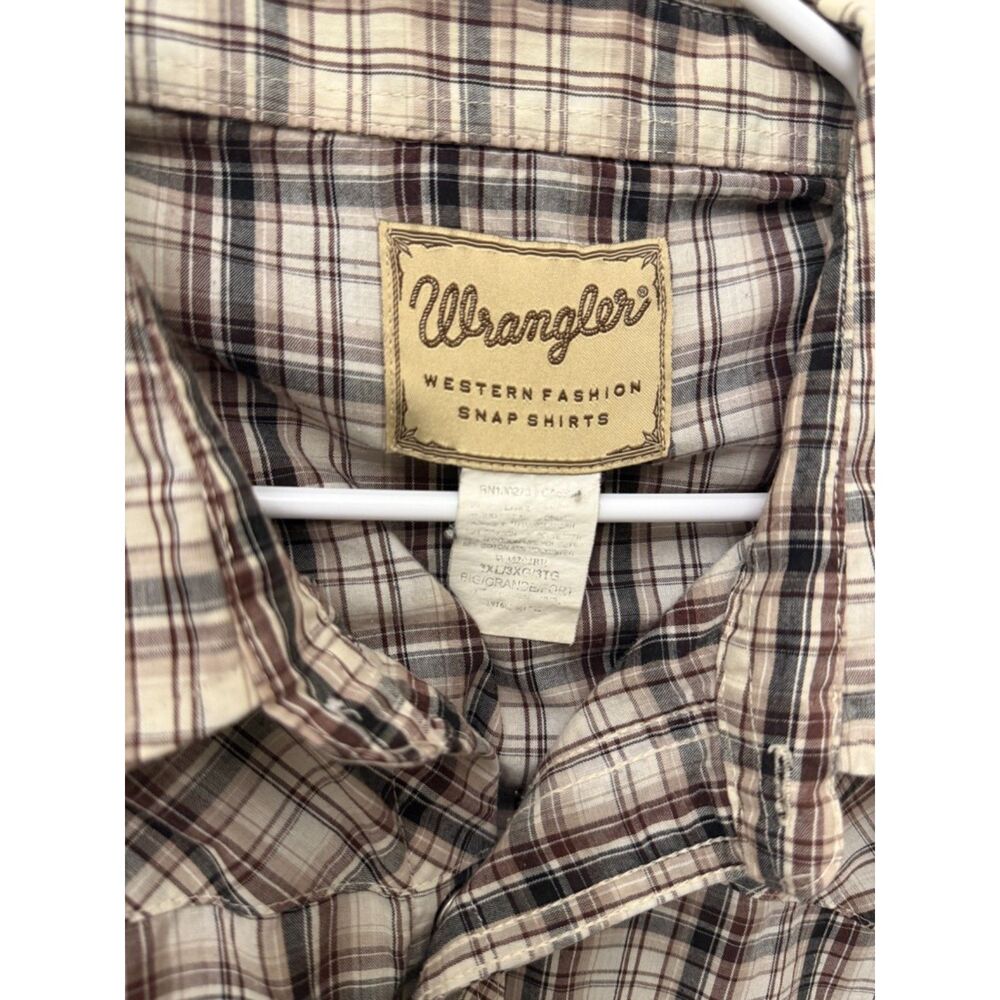 Wrangler Western Fashion Plaid Snap Shirt 3XL - Picture 5 of 5